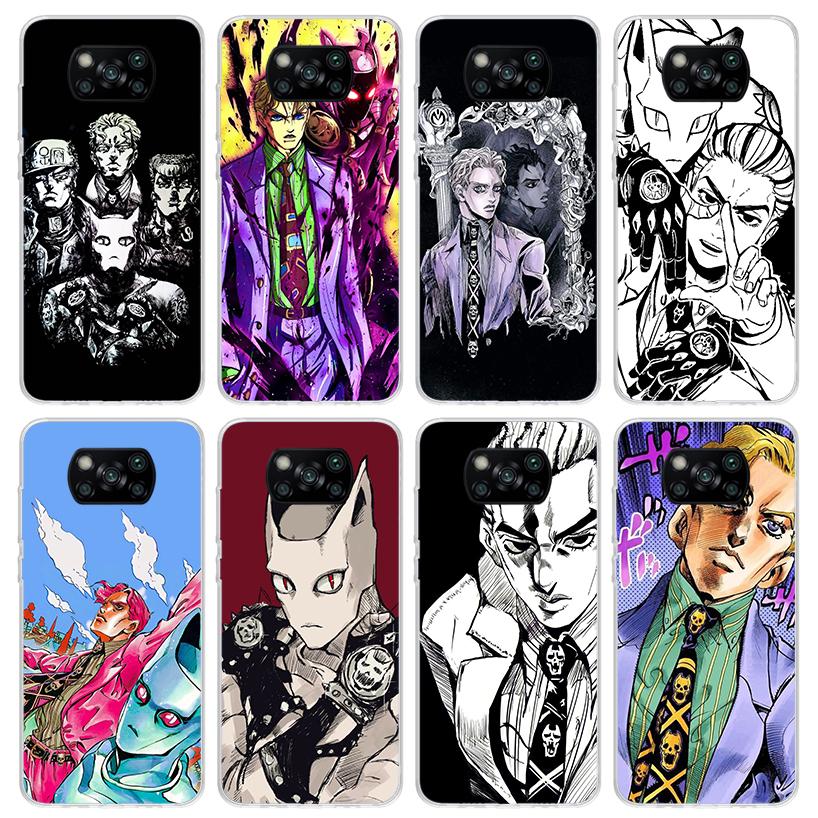 JoJo Kira Yoshikage Killer Queen Phone Case For Xiaomi Poco X7 X6 X5 Pro F7 Ultra Redmi 15C 15 13 13C 12 12C 10 10A 10C 9 9A 9C
