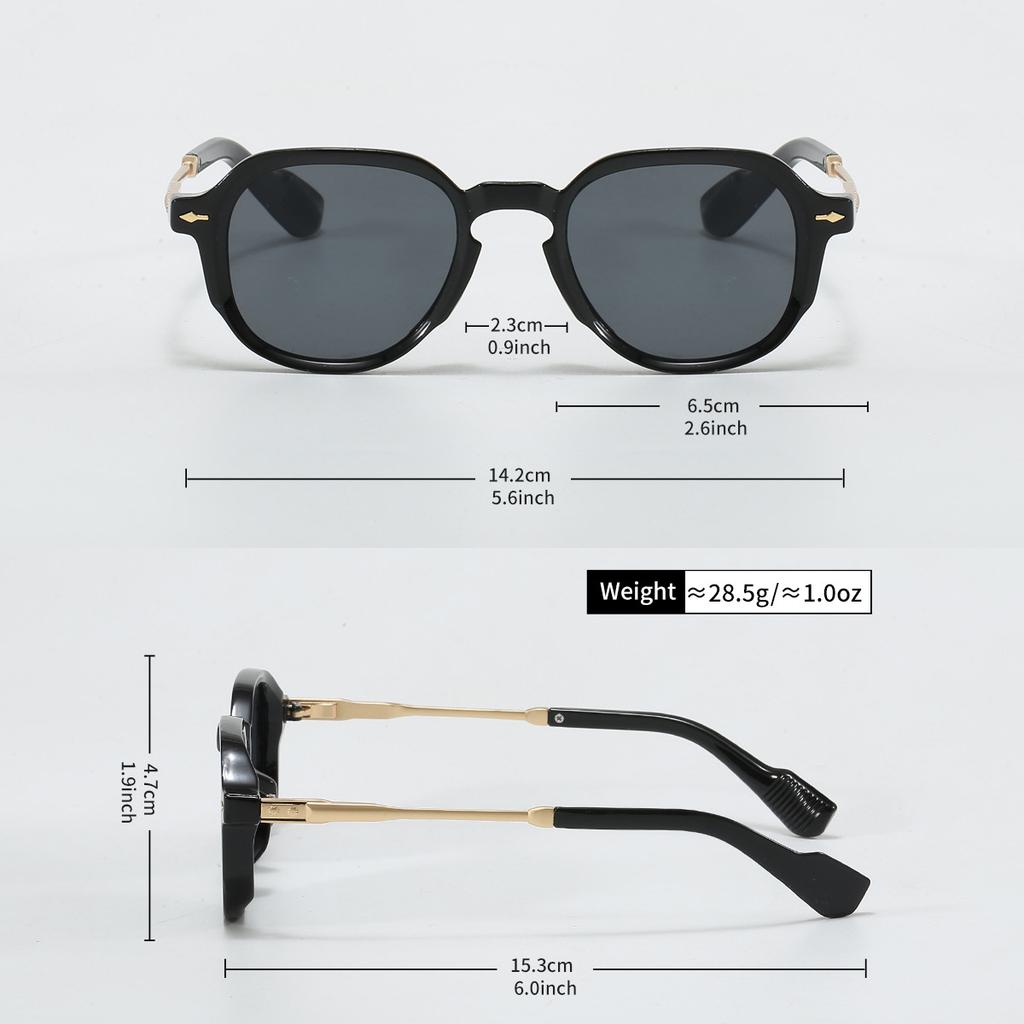 Retro Style Rectangular Frame Sunglasses for Man Luxurious Outdoor Street Pography Sunscreen Glasses Fishing Driving