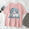 Unisex Clothing Japanese Y2K Anime Women T-shirt Cotton Loose Streetwear Casual Tees Big Size  Cotton Best Selling Round Neck