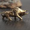 Brass Lucky Bullfighting Statue Copper Animal Miniature Figurine Pendant Home Ornaments