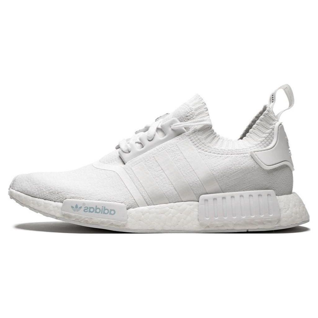 

Кроссовки унисекс adidas NMD_R1 Primeknit Monochrome белые BA8630