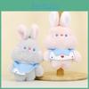 Cute Plush Rabbit Keychain Soft Fluffy Bunny Toy Pink White Gray Adorable Gift