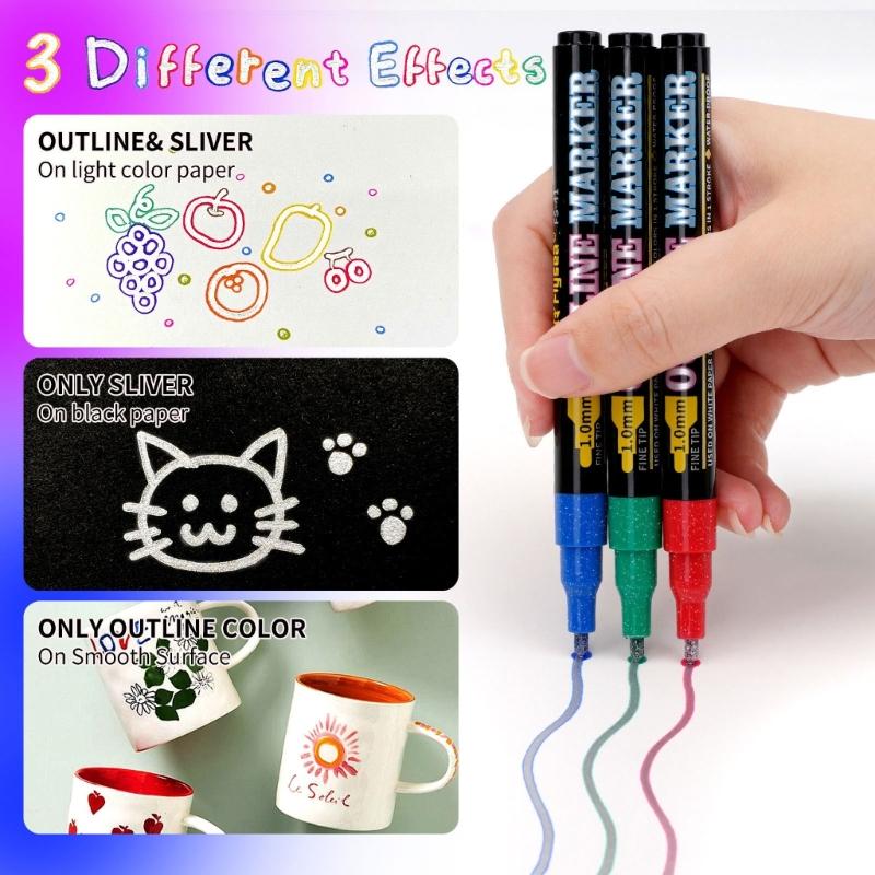 12Pcs Soft Color Marker Highlighters Set With Friendly Materials School Classroom Organization Tools For Note Taking