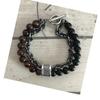 Mens Geometric Beaded Bracelet With Iron Chain For Travel Gift And Fashion Style
