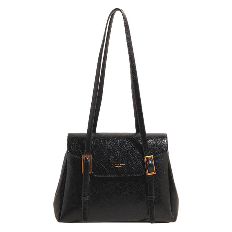 Retro fashion hand carry large capacity tote bag 2025 new women's retro simple shoulder armpit bag