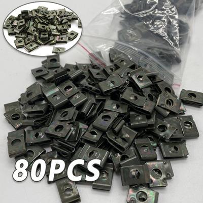 Gemischte Auto-Motorräder Metallschraube Gewindeschneidbefestigung Clip U-Typ Clip mit Schraube Anti-Rost-Schutz Clip Schraube Schnalle Eisenblech