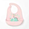 Silicone World 1PC Waterproof Bibs Baby Kids Stuff Cute Cartoon Printed Kids Bib Adjustable Soft Silicone Bib Baby Feeding Stuff