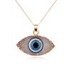 Bohemian Vintage Turkish Evil Eye Pendant Necklace Fashion Clavicle Chain Statement Long Necklace Women Jewelry