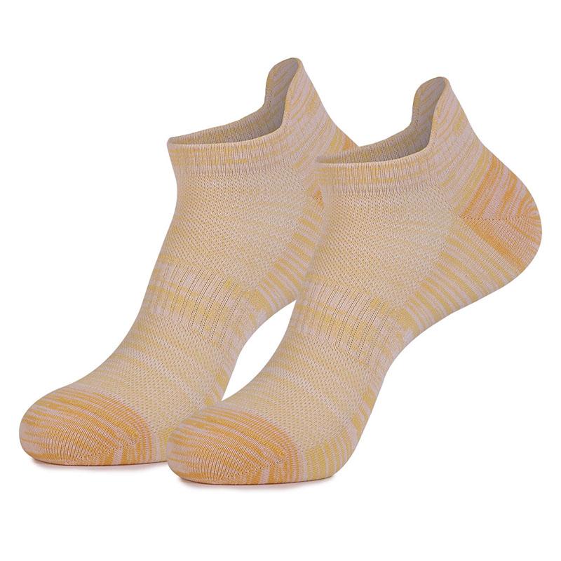 6 Pairs Women Cotton Running Ankle Socks Spring Summer Thin Breathable Invisible Tab Boat Low Cut Socks