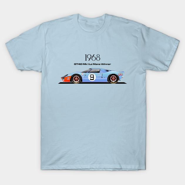 

Мужская черная футболка с принтом Gt40 Mk1 Победитель Ле-Мана Печать на трансферной бумаге без вырезания Хлопковая футболка 4XL светло-синий
