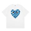 VibeStreet NUOVA T-shirt 100% Cotone T-shirt da Uomo a Forma di Cuore Donna Nuova Marca Originale T-shirt Top da Uomo Estate Manica Corta Moda Ami Amoring