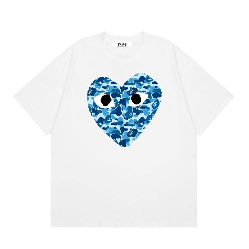 VibeStreet NUOVA T-shirt 100% Cotone T-shirt da Uomo a Forma di Cuore Donna Nuova Marca Originale T-shirt Top da Uomo Estate Manica Corta Moda Ami Amoring