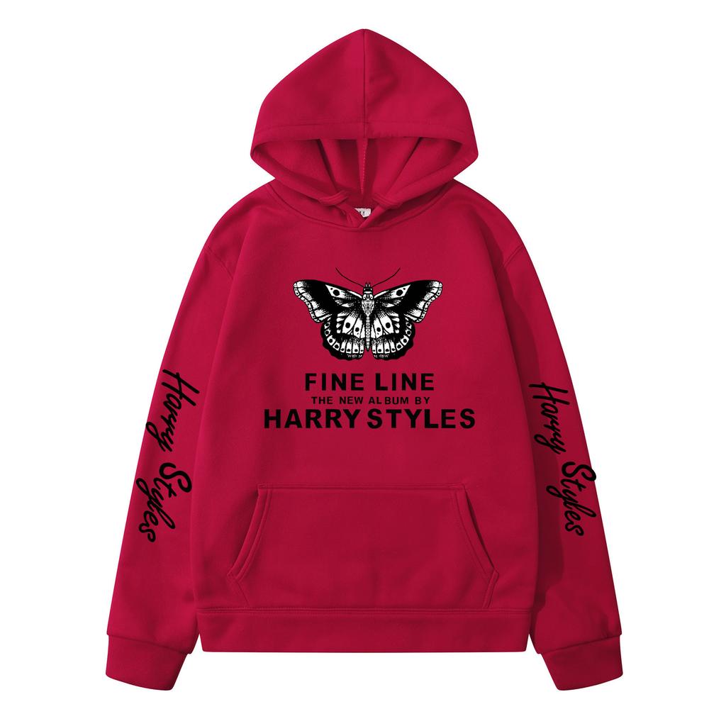 Harry Styles Peripheral Print Fashion Loose Long-Sleeved Pullover Autumn Men'S And Women'S Hooded Sweater