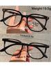 1Pc Fashionableable Square-shaped Glass Frame Glasses with Rice Nail Decoration Perfect for Daily Casual Wear Decoration Unisex
