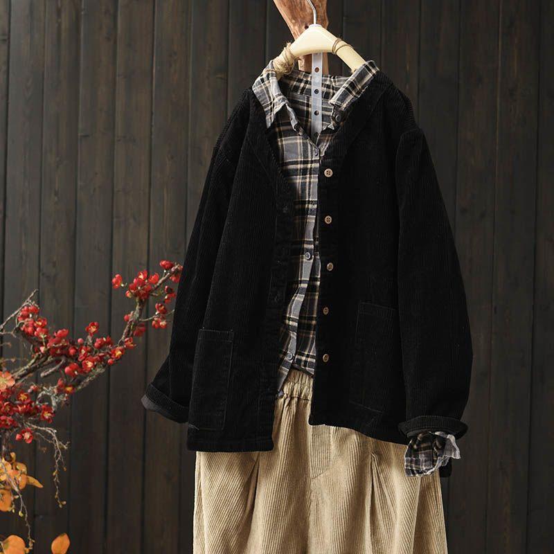 

Пальто женское хлопковое оверсайз однотонное повседневное тонкое с V-образным вырезом XXXXL чёрный