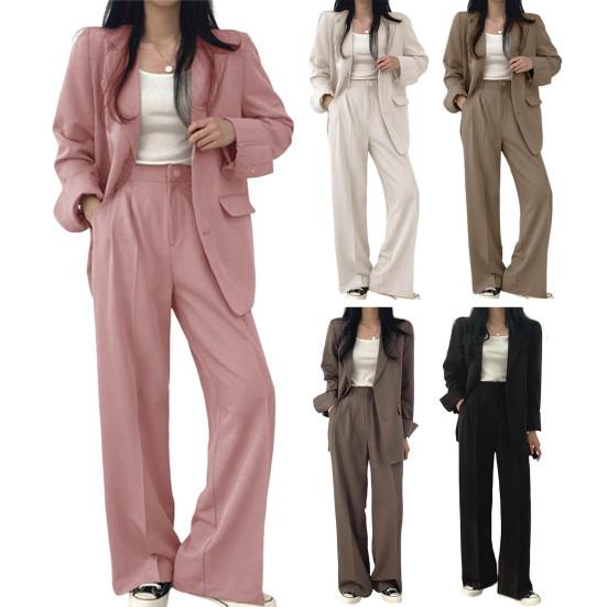 Business Casual Outfits für Damen Cropped Blazerjacken Weitbeinige Hosen