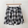 Summer 2025 Polyester Plaid High Waist Mini Skirt With Handcrafted Pleats For Casual Women