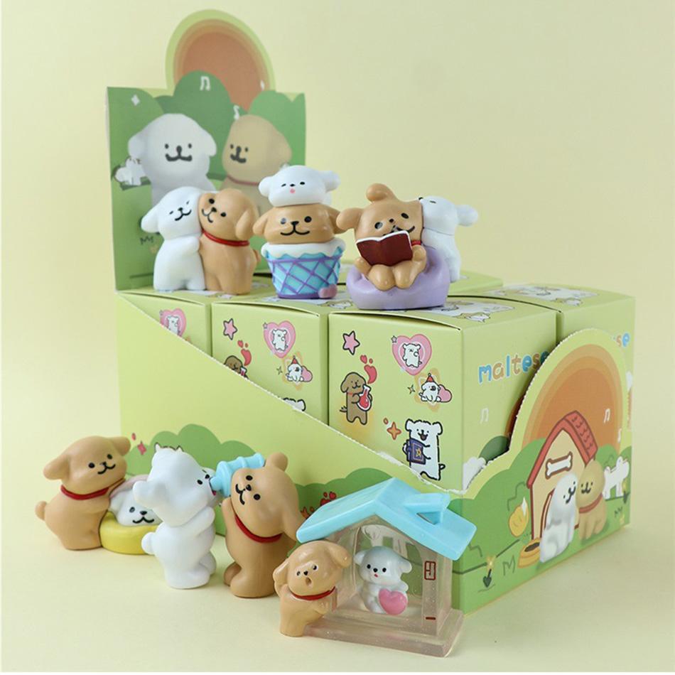 Dos Perritos Historia Caja Sorpresa Diario de Cachorro Juguete Cultural Figura Para Escritorio Relajación Misterio Regalo Creativo Para Niños Amigos