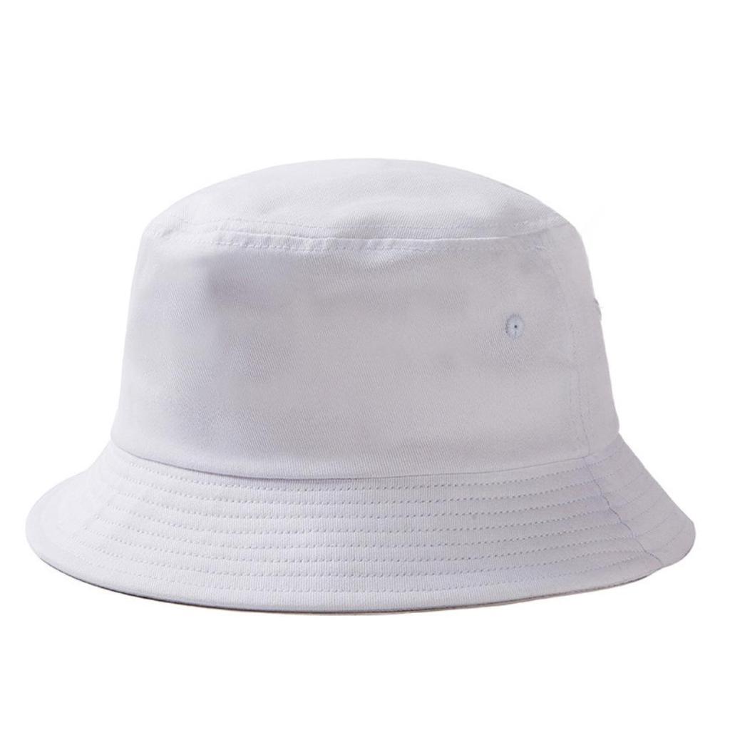 Custom Logo Pure Cotton Bucket Hat - Solid Color, Sun Protection for Outdoor Travel