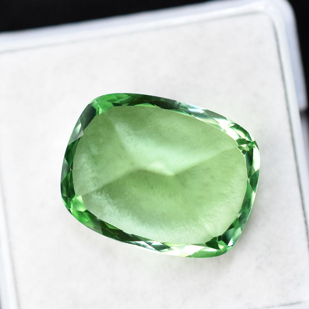 Bluish Green Natural Sapphire Cushion 18 Ct Fabulous Certified Loose Gemstone