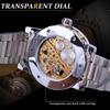WINNER Watch Men's Fashion Casual Classic Popular Hollow Rhinestone Manual Mechanical Watch S1089-2-W