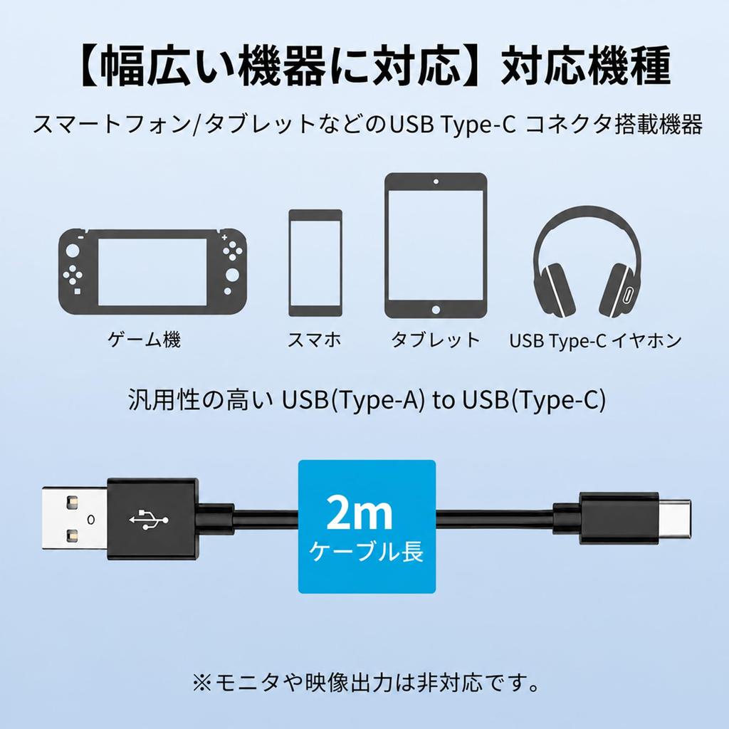 to 1 3A 480Mbps Data Video Output Not Black USB-A USB-C Cable, 2m, Cable, Charging, Transfer, High-Durability TPE, Supported, YUGUOCHENG,