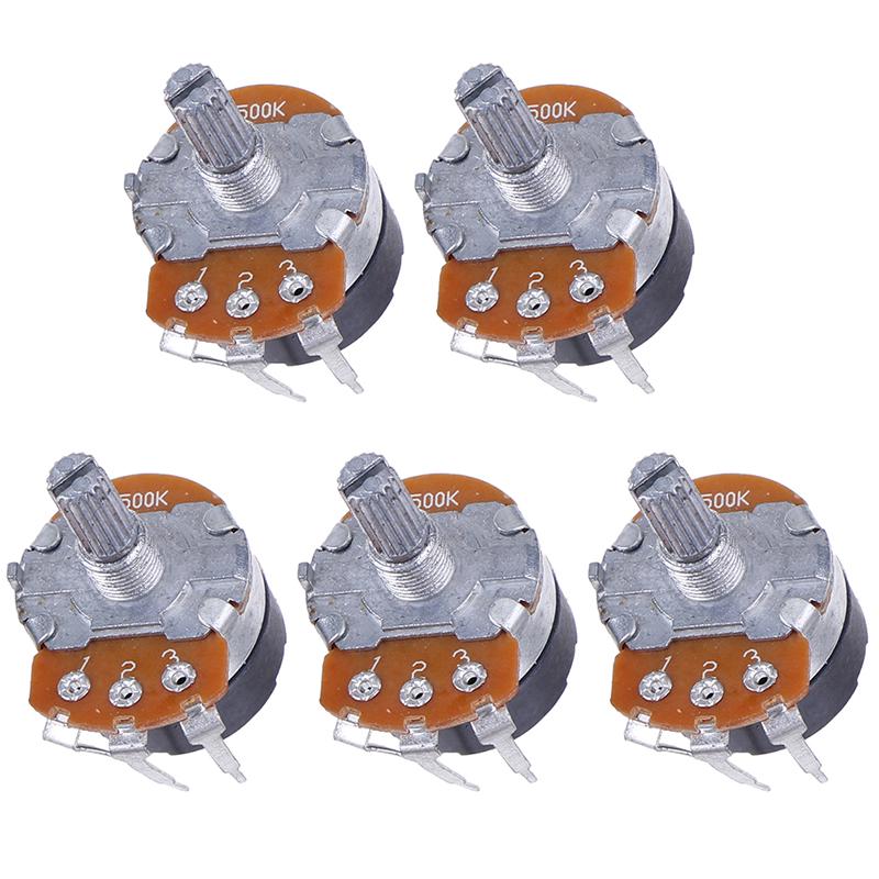 Buy 5Pcs Switch Carbon Potentiometer B500K Wh138-4 Ohm Single Linear ...