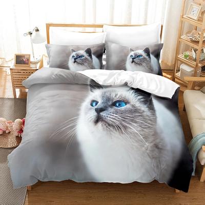 23 Dieren Schattig Kat Beddengoed Set Voor Kinderen Volwassenen Schattig Dekbedovertrek Dubbel King Volledige Maat Decor Home Beddengoed Mode Katten
