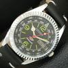 VINTAGE REFURBISHED CITIZEN AUTOMATIC 8200 JAPAN MENS BLACK DIAL WATCH a447165-1