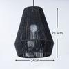 Moderne vevde pendellamper Gårdsstil hengende lampe Håndvevd rottingkurvskjerm For kjøkkenøy Spisestue Gang