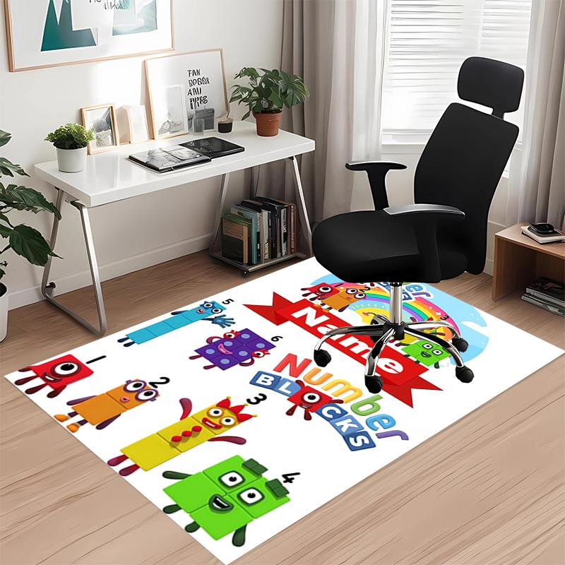 Tappeto Stampato Personalizzato con Name Numberblocks, per Sedia da Ufficio Soggiorno Camera da Letto Cucina Decorazioni Regali.