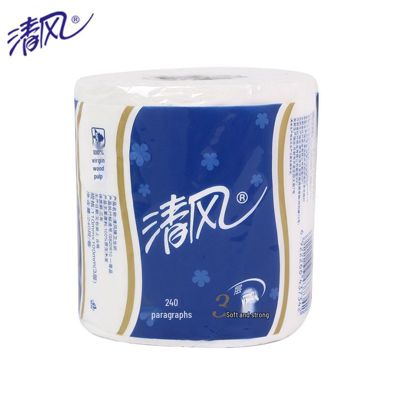 Breeze Core 3-Ply Toilet Paper, 240 Sheets per Roll, Eco Pack, 100 Rolls