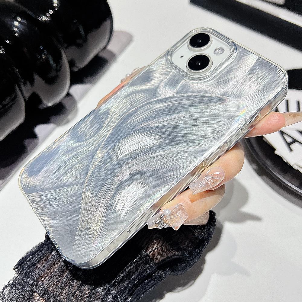 Laser Phone Case for iPhone 11 12 13 14 15 Pro Max 11 14 13 15 Laser Feather Glitter Shockproof Back Cover for iPhone  14 12 13 Pro