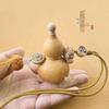Wooden Five Emperors Coin Car Ornament: Real Natural Gourd Pendant for Doors & Bedrooms