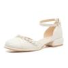 Baotou sandals women's summer new thick heel medium heel women's shoes one-word buckle sandals