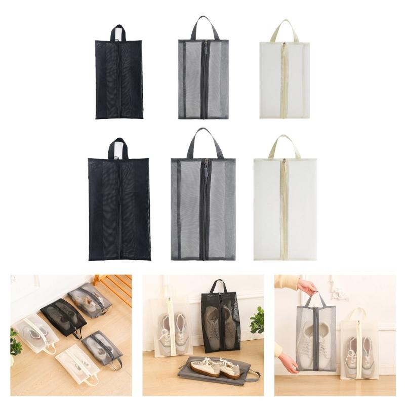 Large Capacity Shoe Organizers Bag Breathable Nylon Fabric For Travel Fitness Gears Storage And Multipurpose Utility