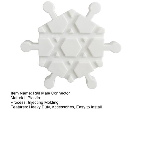 Train Tack Male Connector Heavy Duty Plastic Wooden Railway Expansion Connector Rail-mounted Adapter Train Track Buckle Pieces Accessories