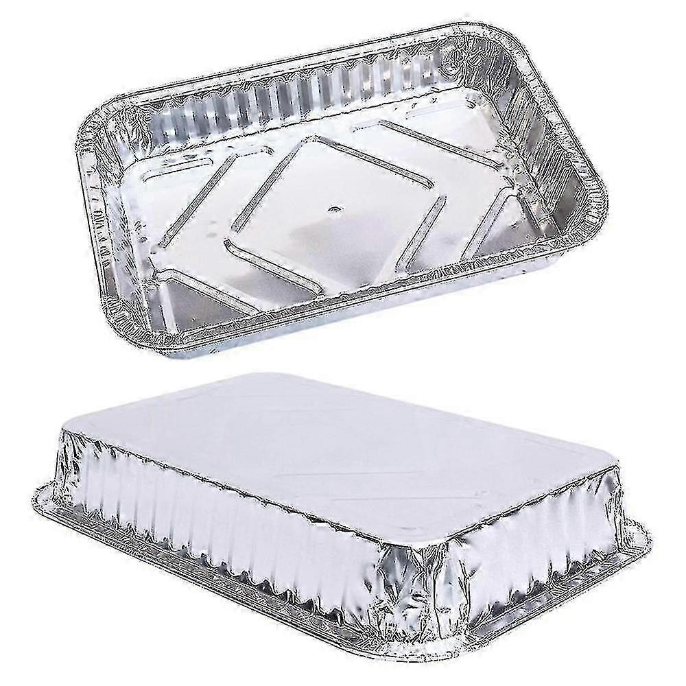 25pcs Aluminum Foil Grill Drip Pans -21.3*14.3*4.3cm