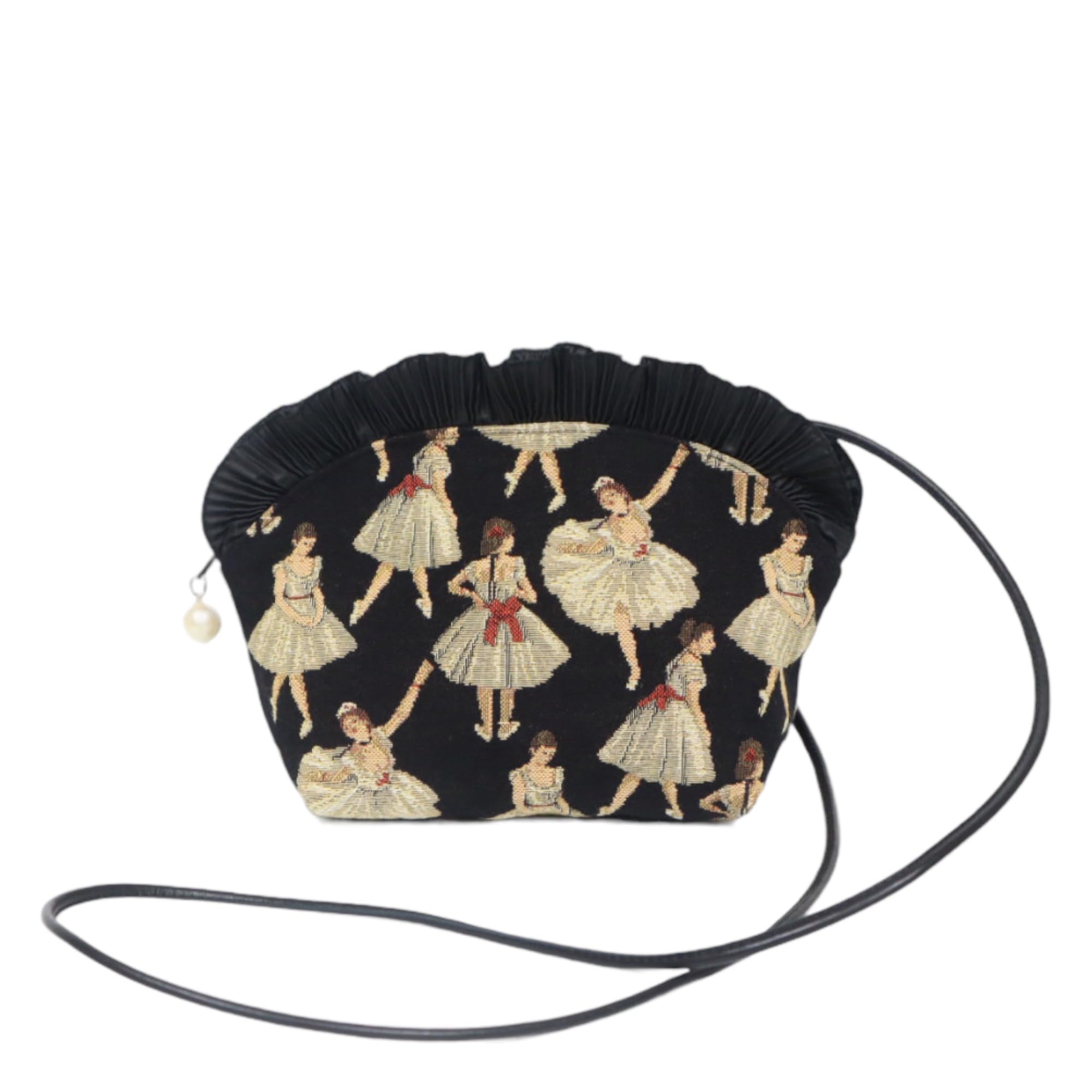 

Belle Blanche Frill Pouch, Gobelin, Made in Japan (Ballerina BlackBlack)