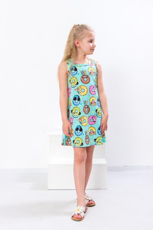 Girls' Sun Dress Niagara Color – Comfortable Cotton, Summer, 6205-002 HC