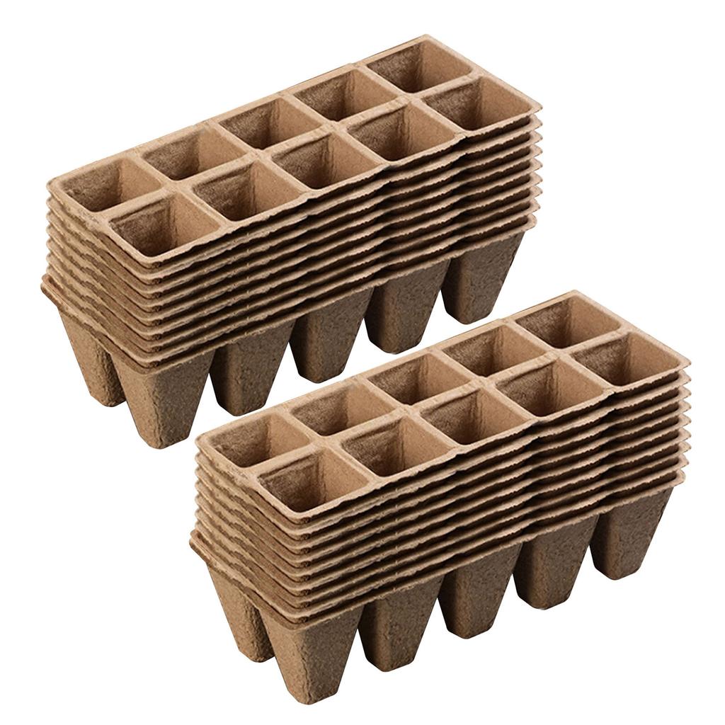 Peat Pots Seed Trays Seedling Pots Germination Trays 10 Cells