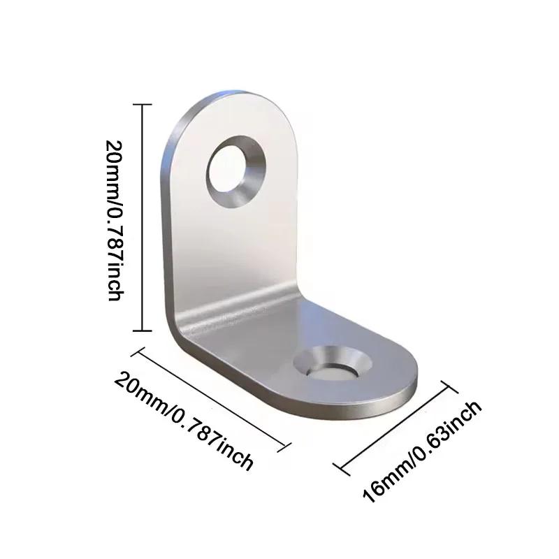40pcs Stainless Steel L Brackets - Small Right Angle Corner Brace for Shelves, Wood Furniture ,Chair