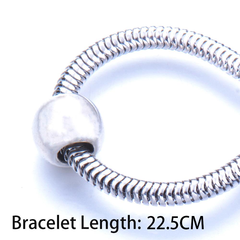 Pulseira em Forma de Coração Liga Design de Elefante Furo Grande Contas de Vidro Transparentes Joia Presente para Mulheres