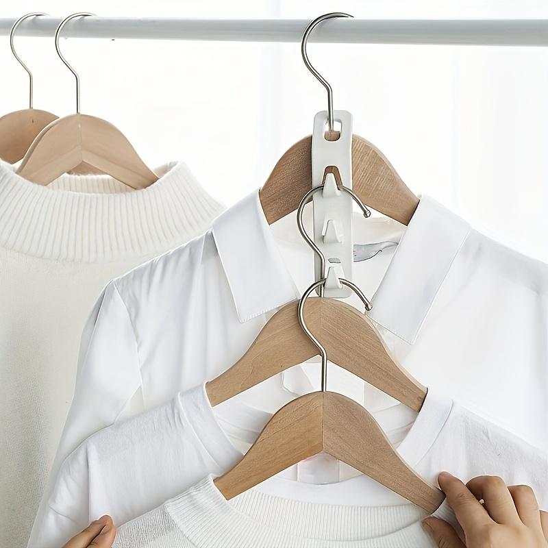 12/8PCS Clothes Hanger Connector Multi-Layer Cascading Clothes Hanger Hooks for Home Multi- Closet Storage Rack