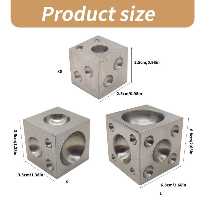 Versatile Hollow Dapping Block Square Jewelry Dapping Block Square Carbon Steel Block for Creative Jewelry Designs