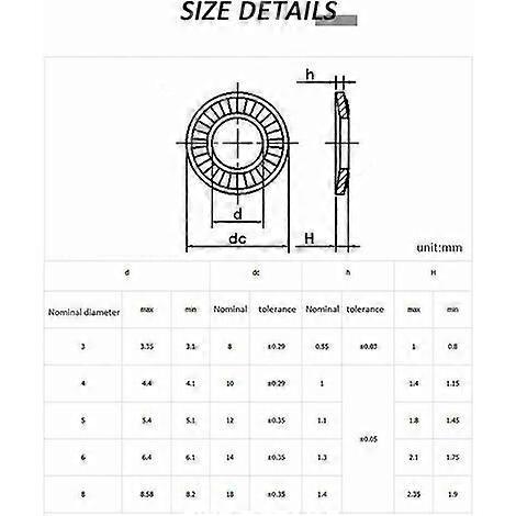 Anti-slip washers - standard tooth anti-slip washer m3, stainless steel, 50 packs, m3 (inner: 3mm)