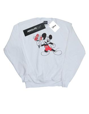 Jungen-Sweatshirt mit Mickey-Mouse-Blumenmuster