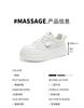 Thick soled white shoes, women's four season lace up versatile, student height increasing casual shoes, big toe wear-resistant sports board shoes
