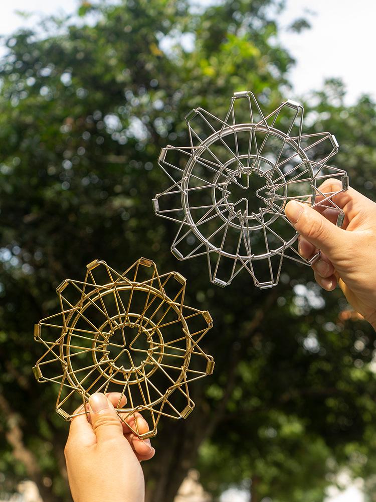 CLS Portable Folding Stainless Steel Coffee Drip Rack - Retro Hand-Brewed Outdoor Filter