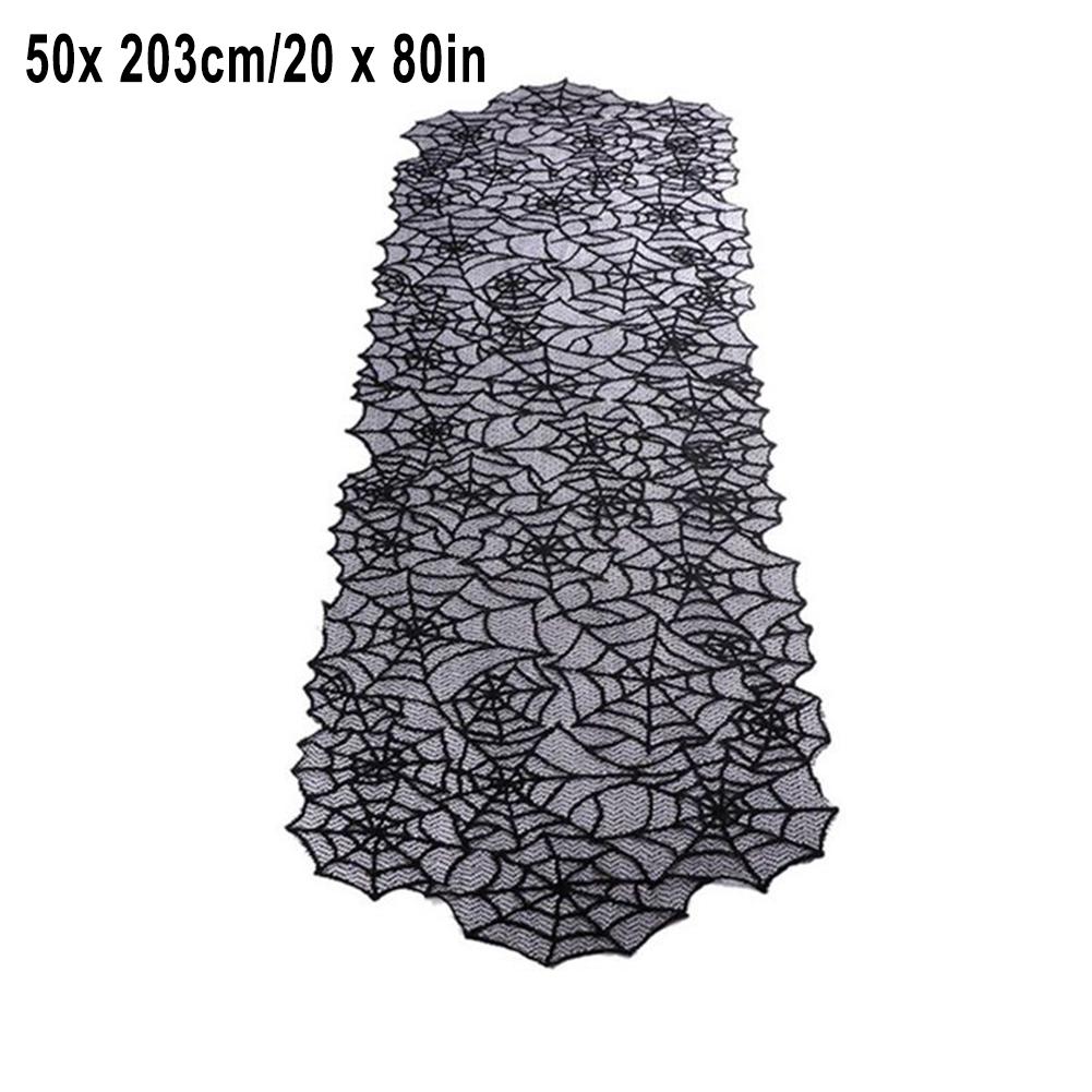 Unique Spider Web Lace Table Runner for Halloween Enhance Your Party Ambience